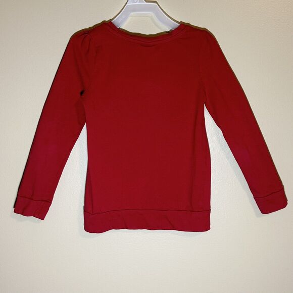 Gymboree Size 5 Holiday Red Penguin Shirt Ear Muffs Glitter Sequins - Picture 5 of 5